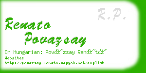 renato povazsay business card